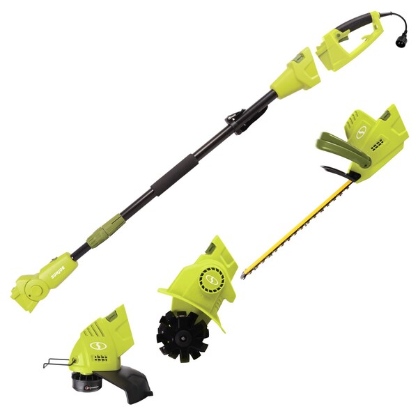 Sun Joe Electric Garden Tool System (Hedge/Pole/String Trimmer + Tiller